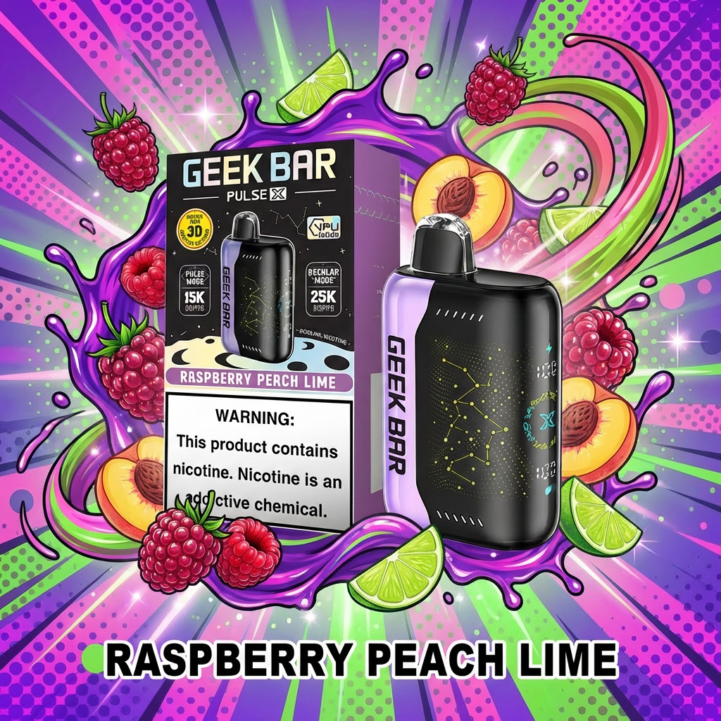 Geek Bar Pulse X Raspberry Peach Lime Device