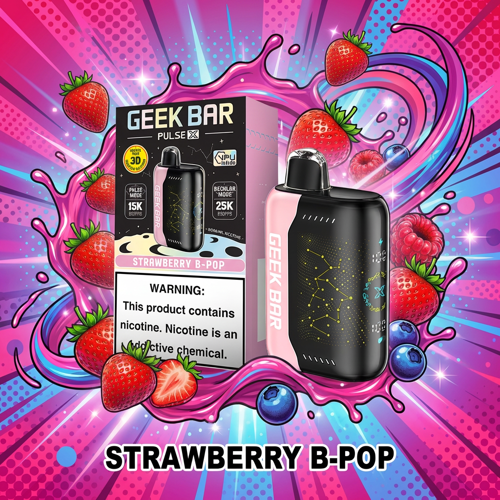 Geek Bar Pulse X Strawberry B-Pop Vape
