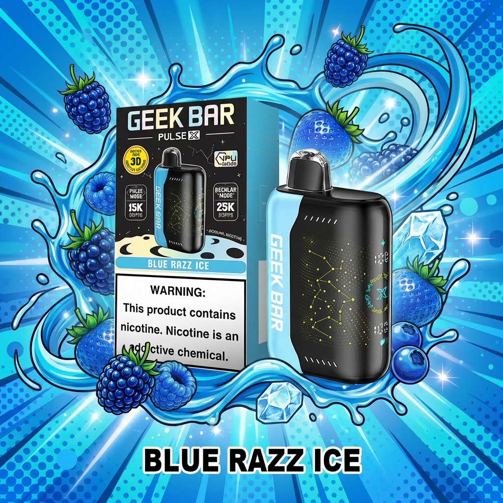 Geek Bar Pulse X Blue Razz Ice Device